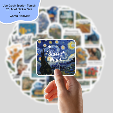 Van Gogh Eserleri Sticker Seti