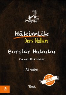  İmtiyaz Borçlar Hukuku Genel Hükümler Hakimlik Ders Notları