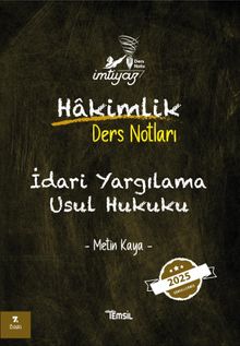 İmtiyaz İdari Yargılama Usul Hukuku Hakimlik Ders Notları