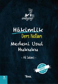 İmtiyaz Medeni Usul Hukuku Hakimlik Ders Notları
