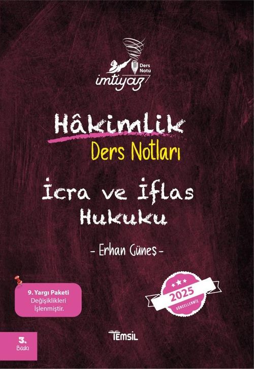 İmtiyaz İcra ve İflas Hukuku Hakimlik Ders Notları