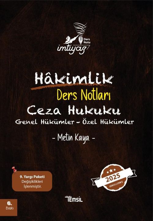 İmtiyaz Ceza Hukuku Genel Hükümler- Özel Hükümler Hakimlik Ders Notları
