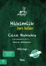 İmtiyaz Ceza Hukuku Genel Hükümler Hakimlik Ders Notları