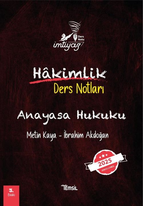 İmtiyaz Anayasa Hukuku Hakimlik Ders Notları