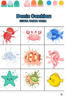Deniz Canlıları & Sevgili Çocuklar İçin Boyama Kitabı