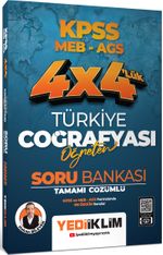 2025 KPSS MEB AGS 4X4 Öğreten Türkiye Coğrafyası Tamamı Çözümlü Soru Bankası