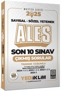 2025 ALES Master Serisi Sayısal - Sözel Yetenek Tamamı Çözümlü Son 10 Sınav Çıkmış Sorular (ALES 3 Dahil)