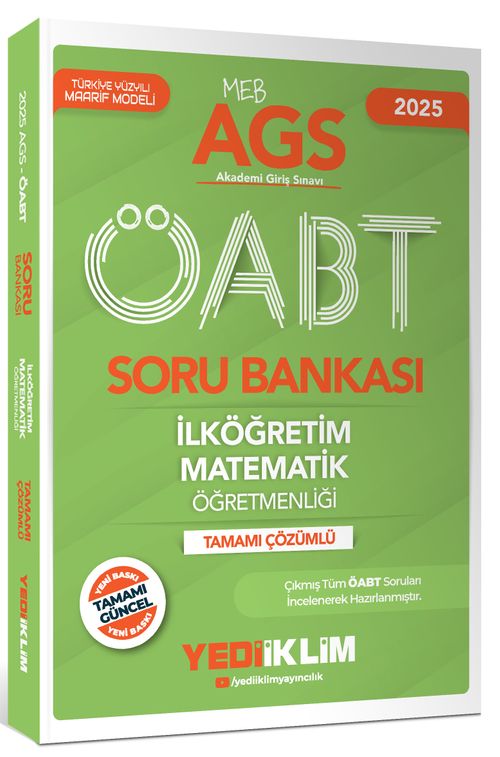 2025 MEB AGS ÖABT İlköğretim Matematik Öğretmenliği Tamamı Çözümlü Soru Bankası