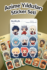 Anime Yıldızları Sticker Yaprakları