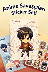 Anime Savaşçıları Sticker Yaprakları