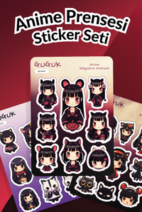 Anime Prensesi Sticker Yaprakları