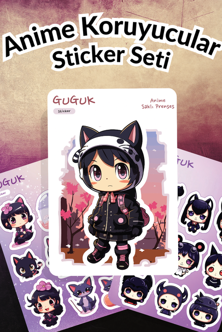 Anime Koruyucuları Sticker Yaprakları