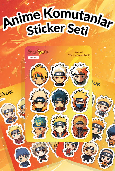 Anime Komutanlar Sticker Yaprakları