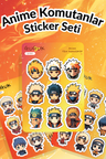 Anime Komutanlar Sticker Yaprakları
