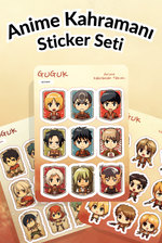 Anime Kahramanı Sticker Yaprakları