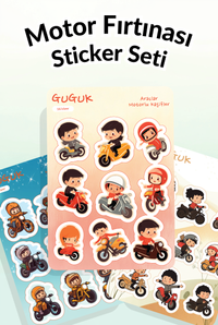 Motor Fırtınası Sticker Yaprakları Seti