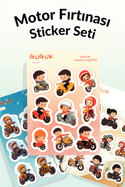 Motor Fırtınası Sticker Yaprakları Seti