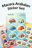 Macera Arabaları Sticker Yaprakları Seti 
