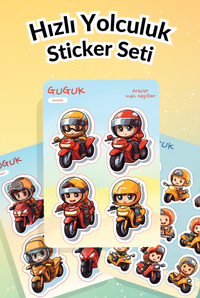 Hızlı Yolculuk Sticker Yaprakları Seti