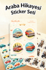 Araba Hikayesi Sticker Yaprakları Seti