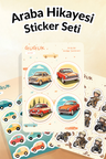 Araba Hikayesi Sticker Yaprakları Seti