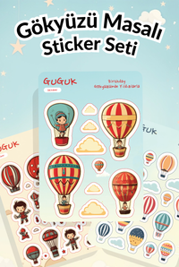 Gökyüzü Masalı Sticker Yaprakları Seti