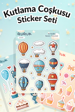 Kutlama Coşkusu Sticker Yaprakları Seti