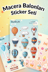 Macera Balonları Sticker Yaprakları Seti