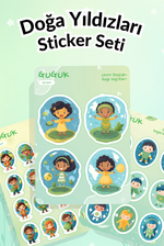 Doğa Yıldızları Sticker Yaprakları Seti