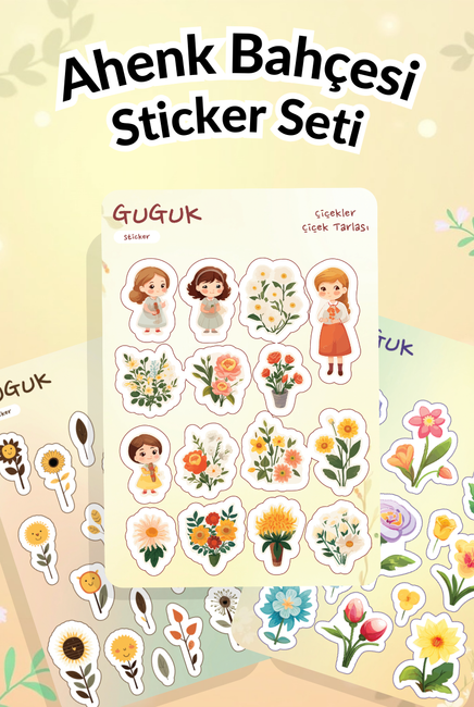 Ahenk Bahçesi Sticker Yaprakları Seti