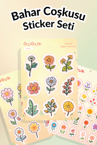 Bahar Coşkusu Sticker Yaprakları Seti