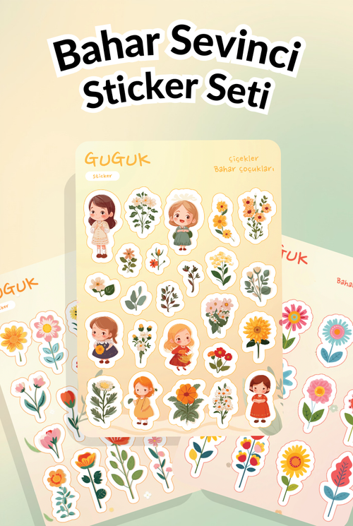 Bahar Sevinci Sticker Yaprakları Seti