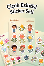 Çiçek Esintisi Sticker Yaprakları Seti