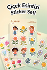 Çiçek Esintisi Sticker Yaprakları Seti