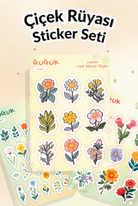 Çiçek Rüyası Sticker Yaprakları Seti 
