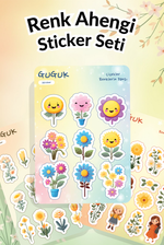 Renk Ahengi Sticker Yaprakları Seti
