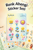 Renk Ahengi Sticker Yaprakları Seti