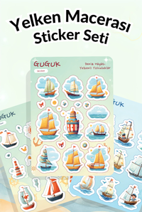 Yelken Macerası Sticker Yaprakları Seti