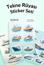 Tekne Rüyası Sticker Yaprakları Seti