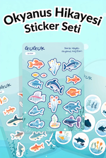 Okyanus Hikayesi Sticker Yaprakları Seti