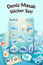Deniz Masalı Sticker Yaprakları Seti