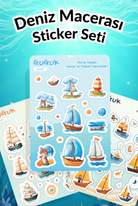 Deniz Macerası Sticker Yaprakları Seti