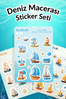 Deniz Macerası Sticker Yaprakları Seti