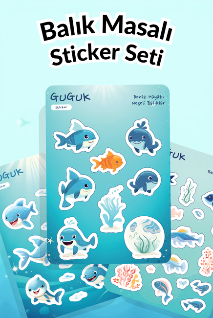 Balık Masalı Sticker Yaprakları Seti