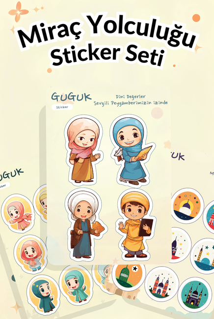 Miraç Yolculuğu Sticker Yaprakları Seti