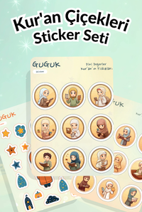 Kur'an Çiçekleri Sticker Yaprakları Seti