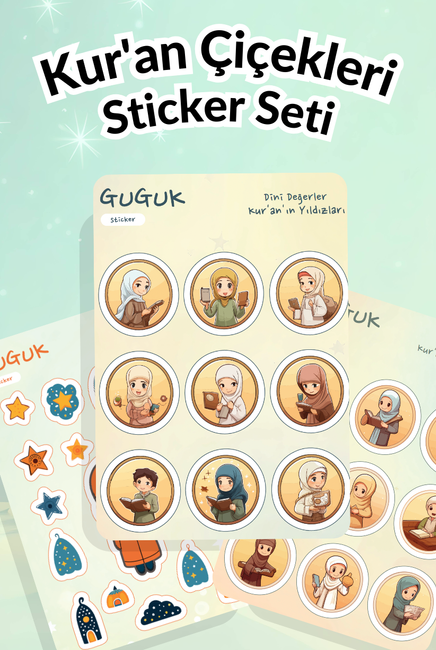 Kur'an Çiçekleri Sticker Yaprakları Seti