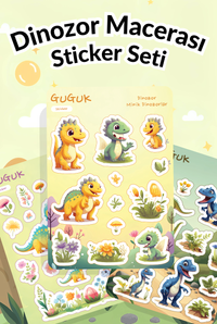Dinozor Macerası Sticker Yaprakları Seti