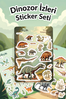 Dinozor İzleri Sticker Yaprakları Seti