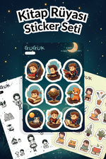 Kitap Rüyası Sticker Yaprakları Seti
